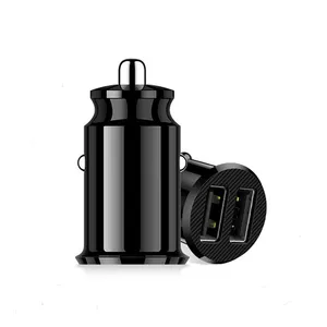 כפולה יציאת 5V 4.8A 24W מהיר טעינה 2 USB-A יציאות מיני שחור לבן Usb מטען לרכב