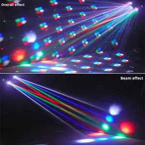 Luz láser LED de efecto cuatro en uno de ángel pequeño transfronterizo KTV atmósfera colorida etapa cabeza móvil haz giratorio DMX512 - Product Image 5