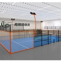 Cancha de Pádel GRAND con Estructura de Acero Galvanizado en Caliente, Césped Artificial de 12 mm, Solución de Iluminación, Visita a la Fábrica Disponible, Cancha de Tenis y Pádel