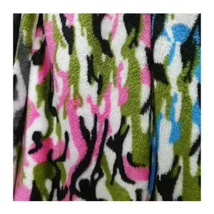 Eenzijdig Bedrukt Polyester Flanel Fleece Stof Van Professionele Leverancier Gebreide Stretch Stof Voor Kleding Effen Ontwerp