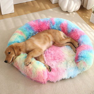 Bestseller Ganzjährig Nutzbar Abnehmbar Waschbar XL Farblich Anpassbar C-förmiges Plüsch Warmes Armlehnen-Haustierbett für Katzen und Hunde - Product Image 6