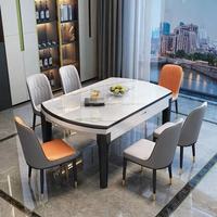 Table à manger pliante et convertible YOUTAI, design moderne, durable, ronde et rectangulaire, plateau en pierre, mobilier de maison, utilisation en parc