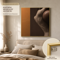 Décoration murale Art Déco avec toile imprimée nu, encadrée en alliage d'aluminium, marron chaud, taille personnalisée pour salon et chambre à coucher