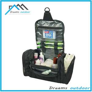 Free Sample Modern Design Fashion Simple Black Cross Body Messenger <b>Bag</b> Big Capacity <b>Toiletry</b> <b>Bags</b> for <b>Men</b> Lightweight Polyester - Product Image 3