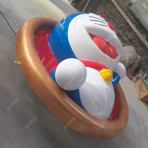 Escultura de Fibra de Vidrio de Doraemon, Figura Decorativa para Montar en el Suelo Exterior - Product Image 4