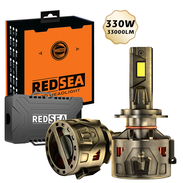 REDSEA R33 High Power LED Headlight Bulb 330W 33000LM H1 H4 H7 H11 Canbus LED Headlights 9005 9006 LED Headlight Bulb