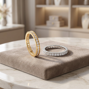 Bague en cuivre et zircon, élégante et simple, pour homme/femme, idéale pour un anniversaire ou un cadeau quotidien - Vente en gros de bijoux UM - Product Image 2
