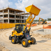Traktor Mini 2 Ton 4WD dengan Backhoe Loader, Transmisi Otomatis, Hub Reducer, Komponen Inti Lengkap untuk Konstruksi Ekspor