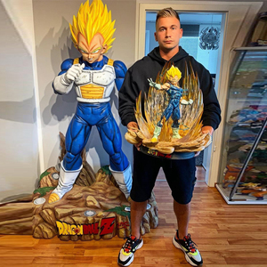 2024 última escultura de personaje de anime <span class=keywords><strong>Dragon</strong></span> <span class=keywords><strong>Ball</strong></span> artesanía de resina estatua de vegeta de gran tamaño figura de fibra de vidrio para Decoración - Product Image 6
