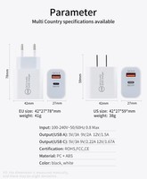 Chargeur de haute qualité US EU Type C Super Rapide PD20W Adaptateur de chargeur pour iPhone 17 16 15