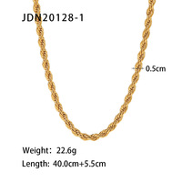 Cadena de Acero Inoxidable Chapada en Oro de 18K para Hombre y Mujer, Estilo Europeo y Americano, Cadena de Clavícula de Lujo Ligero de Alta Gama