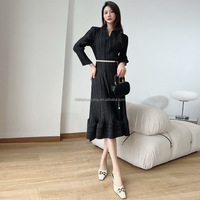 Fabricant de vêtements Zhuoyang : Robe décontractée unie avec plissé de style Issey Miyake