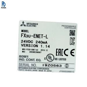 โมดูลการสื่อสารอีเธอร์เน็ตอุตสาหกรรม FX3U-ENET-L โมดูลเครือข่าย PLC โมดูลควบคุมตรรกะที่24VDC สามารถตั้งโปรแกรมได้ - Product Image 1