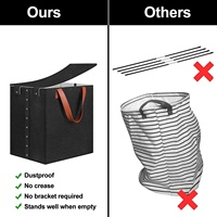 Panier à linge pliable gris foncé de grande capacité, corbeille en feutre, pour les vêtements, les jouets pour enfants, livraison gratuite