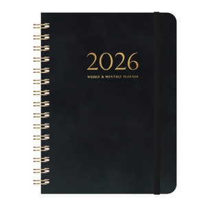 Agenda in Pelle A5 Personalizzata 2026 con Rilegatura a Spirale, 80 Fogli, Stampa Digitale, Diario Semplice in Inglese per Pianificazione Giornaliera - Product Image 5