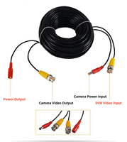 Vishi OD4.0 5m BNC Video Power Combo Cable Kabel Terintegrasi All-in-One untuk Kamera Keamanan CCTV