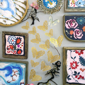 DAMAI - Adhesivos de Pared 3D de Papel con Diseño de Mariposas para Decoración del Hogar, Adhesivos de Mariposas para el Día de San Valentín, 12.8 cm - Product Image 3