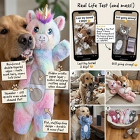 Jouet pour chien en peluche sans rembourrage, à effet froissé et couineur, durable, jouets à mâcher interactifs pour animaux de compagnie, pour mâcheurs agressifs