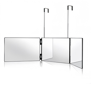 Specchio <span class=keywords><strong>da</strong></span> Barbiere Moderno in Vetro con 360 LED, Altezza Regolabile a 3 Vie, Interruttore Touch, Montaggio a Parete, Gancio per <span class=keywords><strong>Porta</strong></span>, Pieghevole per Trucco, Matrimoni, Compleanni - Product Image 4
