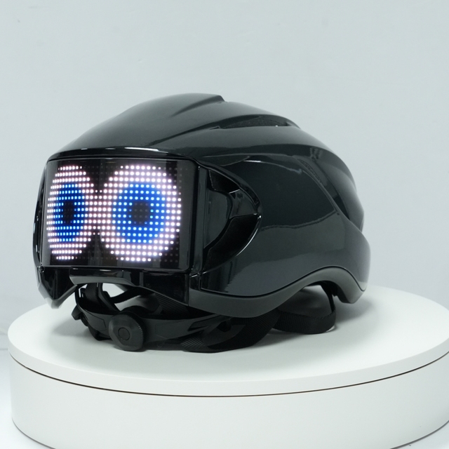Smart LED Motorcycle Bike Bicycle Cycling Helmet Display Screen Panel with Text,GIF, Animation , Turn signal Brake Lights Helmet
