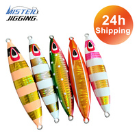 MISTER JIGGING Accessoires de pêche Machine à jigging Lure de pêche en métal lumineux à action lente de 90g pour la compétition