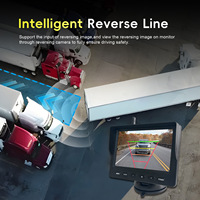 Écran de contrôle central de voiture sans fil solaire HD 1CH de 5,0 pouces avec caméra de recul magnétique pour camion