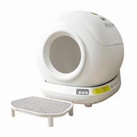 Bac à litière carré intelligent en ABS et PP, contrôle par application, entièrement automatique, autonettoyant, grande capacité, anti-éclaboussures, anti-pincement