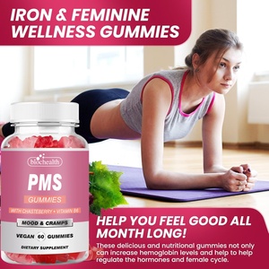 Caramelo de goma de hierro vegano de etiqueta privada GMP para mujeres PMS con vitamina <span class=keywords><strong>C</strong></span> Zinc Selenio Yodo Hormona Equilibrio Sin Gluten - Product Image 5