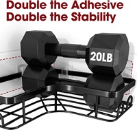 Étagère murale triangulaire moderne à double niveau en fer pour cuisines, rangement non pliable avec support à casseroles sans perçage, design d'angle