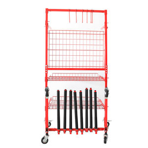 Carrello a Tre Ripiani per Parti di Carrozzeria Auto, Carrello per Riparazioni con Pannello, Attrezzi Automobilistici - Product Image 4