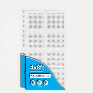 Placa de yeso perforada para techo suspendido, fabricante de fábrica, <span class=keywords><strong>aislamiento</strong></span> térmico de paneles de yeso, placa de yeso de 8 pies, acústica para construcción. - Product Image 1