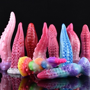 Colourful Soft Liquid Silicone Suction Cup Octopus Tentacle Octopus <b>Dildo</b> Collection - Product Image 2