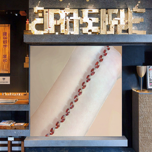 High Quality Wholesale Children's Classic Fashion 925 Sterling Silver Natural <b>Garnet</b> Jesus Charms <b>Bracelet</b> for Party Gift - Product Image 3