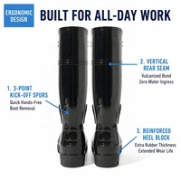 Botas de Trabajo de PVC Inyectado Impermeables al por Mayor, Antideslizantes, de Caña Alta, para Lluvia y Escalones