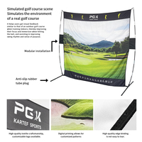 Appareil d'entraînement de golf portable PGK D-97 avec écran de frappe pour simulateur de parcours
