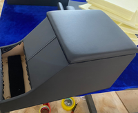 Boîte de rangement centrale en cuir avec double porte-gobelets pour Land Rover Defender 4x4 - Luxe