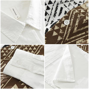 <span class=keywords><strong>Camicia</strong></span> a maniche lunghe da uomo con <span class=keywords><strong>stampa</strong></span> patchwork <span class=keywords><strong>giapponese</strong></span>, casual, alla moda, stile letterario, vestibilità ampia - Product Image 4