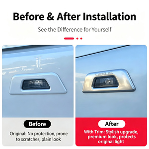 Premium Stainless Steel Polished Modern Tail Light Cover Trim RX300 450hL Rear Trunk Tailgate Decor Exterior Mod <b>Lamp</b> - Product Image 4