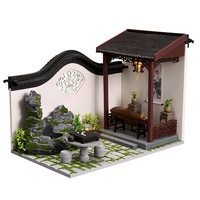 Maison de poupée en bois DIY de haute qualité, modèle architectural chinois ancien