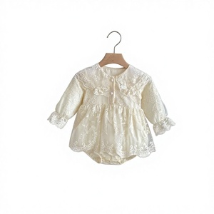 Babykleding Lente Herfst Meisjes Romper Eén Maand Honderd Dagen Prinsessenjurk Pasgeboren Rompertje Eerste Verjaardag Feestelijke Kleding Katoen - Product Image 1