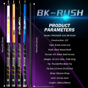 RREOAIDR 314 BKRUSH - Taco de billar profesional de 3 piezas para break y jump - 58 pulgadas, de carbono y arce, con unión Uni-Loc - Product Image 3