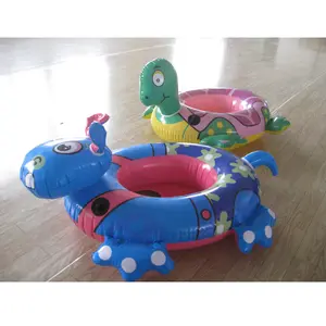 Kualitas terlaris beile PVC tiup hippopotamus dan kura-kura berenang cincin mainan