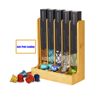 Bamboo <span class=keywords><strong>Coffee</strong></span> Pod Storage Organizer <span class=keywords><strong>Coffee</strong></span> <span class=keywords><strong>Capsule</strong></span> Holder Stand para Cozinha Bancada e Café Estações ou Barras - Product Image 2