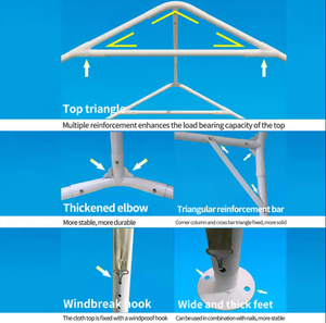 TUOYE Heavy Duty telaio in acciaio baldacchino <span class=keywords><strong>Garage</strong></span> portatile per il parcheggio auto e campeggio all'aperto con finitura verniciata a polvere - Product Image 4