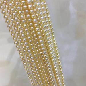 Collier en argent sterling 925 de luxe léger, perles d'eau de mer de Nanyang épaisses dorées, perles dorées porte-bonheur de 14-15 mm, gouttelettes d'eau, sourire - Product Image 2