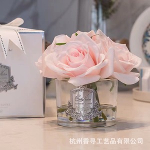 Preserved Rose Artificial Flower Aroma <b>Diffuser</b> 400g Round Tabletop Elegant Fragrance for Indoor Home <b>Room</b> Valentine'S Day - Product Image 2
