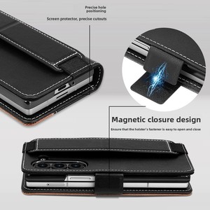 เคสแบบพับได้รุ่นใหม่ ดีไซน์ทันสมัย ใช้ได้กับ Samsung ZFold2/3/4/5 ลด 40% พร้อมสายคล้องมือ, ขาตั้ง และช่องใส่บัตร สไตล์ธุรกิจ - Product Image 3