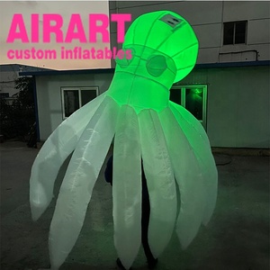 Costume de méduse gonflable à longues pattes pour adulte à tenir, marionnette de méduse poulpe gonflable - Product Image 6