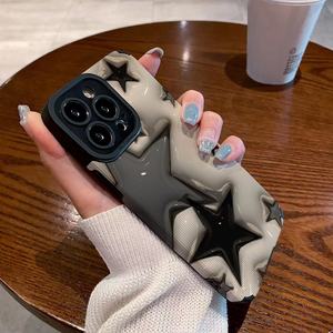 Cover per Cellulare in TPU di Alta Qualità con Stampa a Stella <span class=keywords><strong>e</strong></span> Finitura Argento Elettroplaccato per <span class=keywords><strong>iPhone</strong></span> 12 13 14 15 16 <span class=keywords><strong>Plus</strong></span> Pro Max 17 Air - Product Image 1