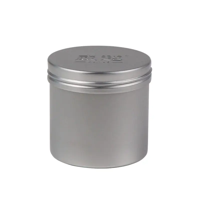 Empty round aluminum container tin jars for food storage cans packaging with multi-color printing process